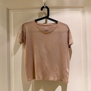 J. Crew Shimmery Gold T-Shirt